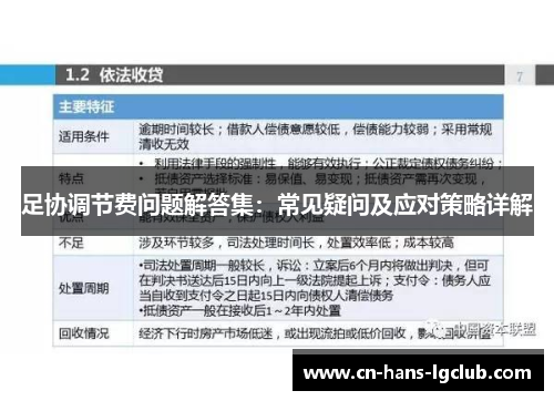 足协调节费问题解答集：常见疑问及应对策略详解