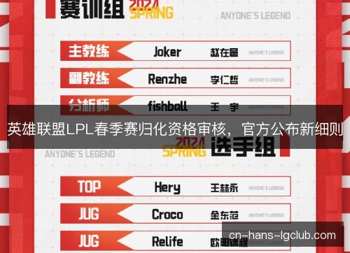 英雄联盟LPL春季赛归化资格审核，官方公布新细则